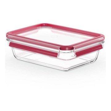 Tefal - Емкость для продуктов 1,1 л MSEAL GLASS красный/стекло