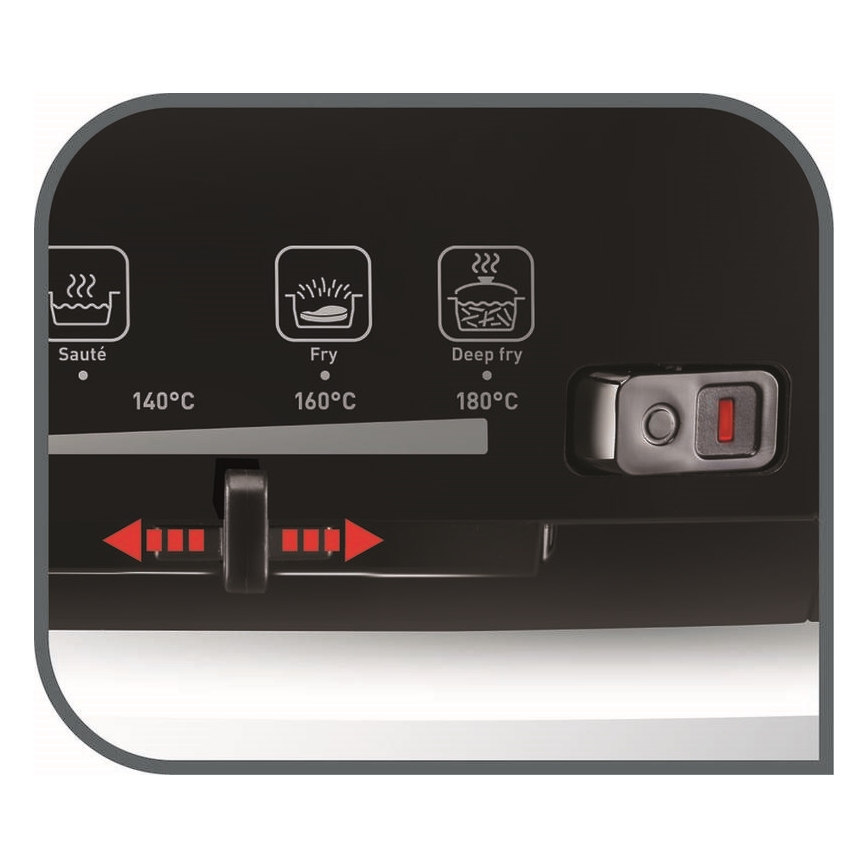 Tefal - Фритюрниця 2 л VERSALION DE LUXE 7в1 1600W/230V чорний