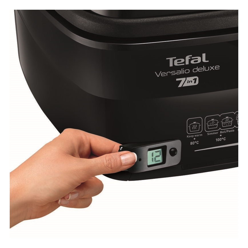 Tefal - Фритюрниця 2 л VERSALION DE LUXE 7в1 1600W/230V чорний