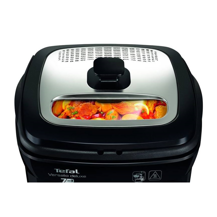 Tefal - Фритюрниця 2 л VERSALION DE LUXE 7в1 1600W/230V чорний
