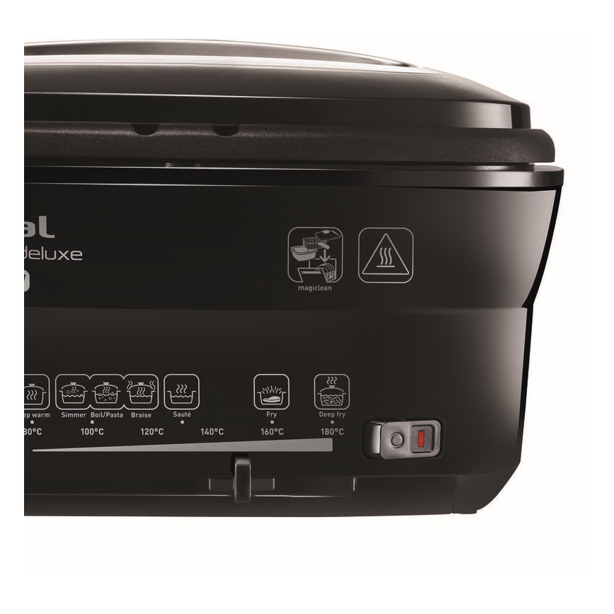 Tefal - Фритюрниця 2 л VERSALION DE LUXE 7в1 1600W/230V чорний