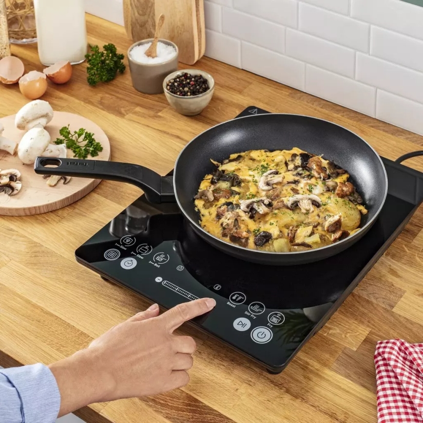 Tefal - Индукционная варочная панель EVERYDAY SLIM 2100W/230V черный