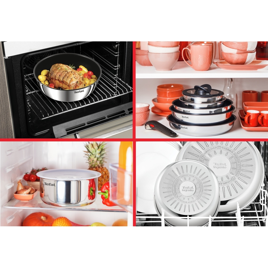Tefal - INGENIO COOK, набор посуды 5 предметов из нержавеющей стали