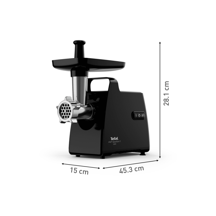 Tefal - М'ясорубка 6в1 2000W/230V чорний