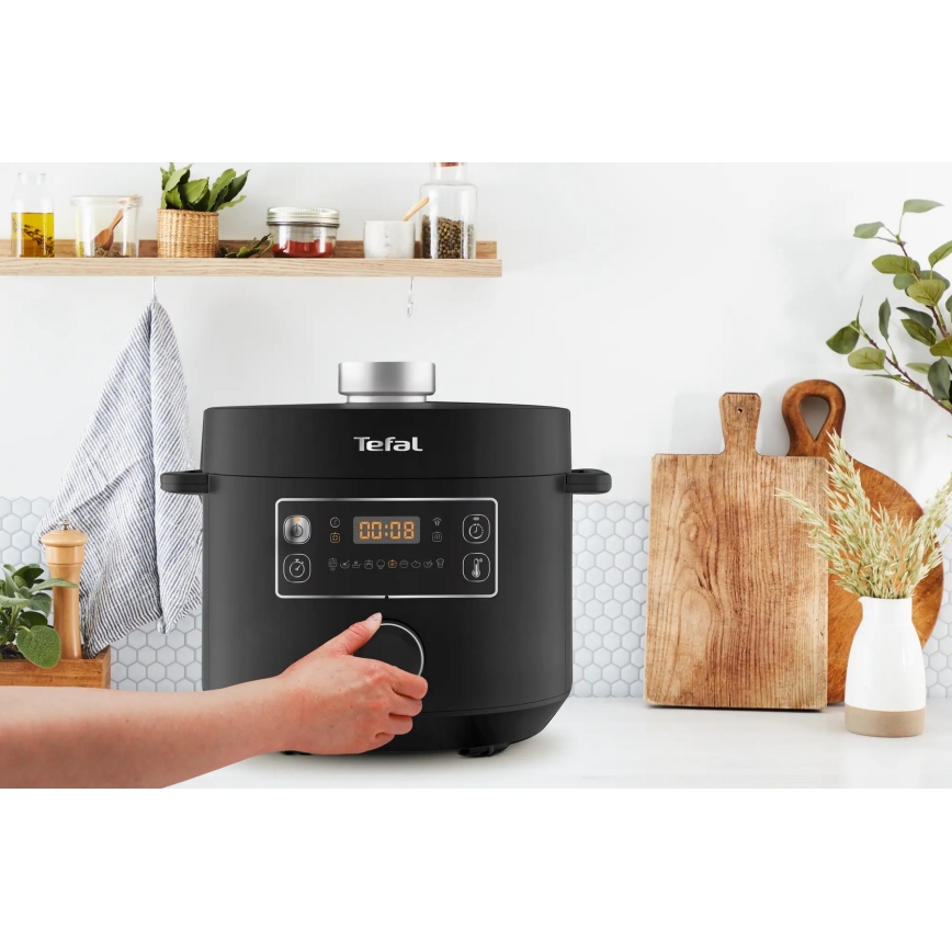 Tefal - Многофункциональная электрическая кастрюля TURBO CUISINE 4,8 л 1090W/230V черный