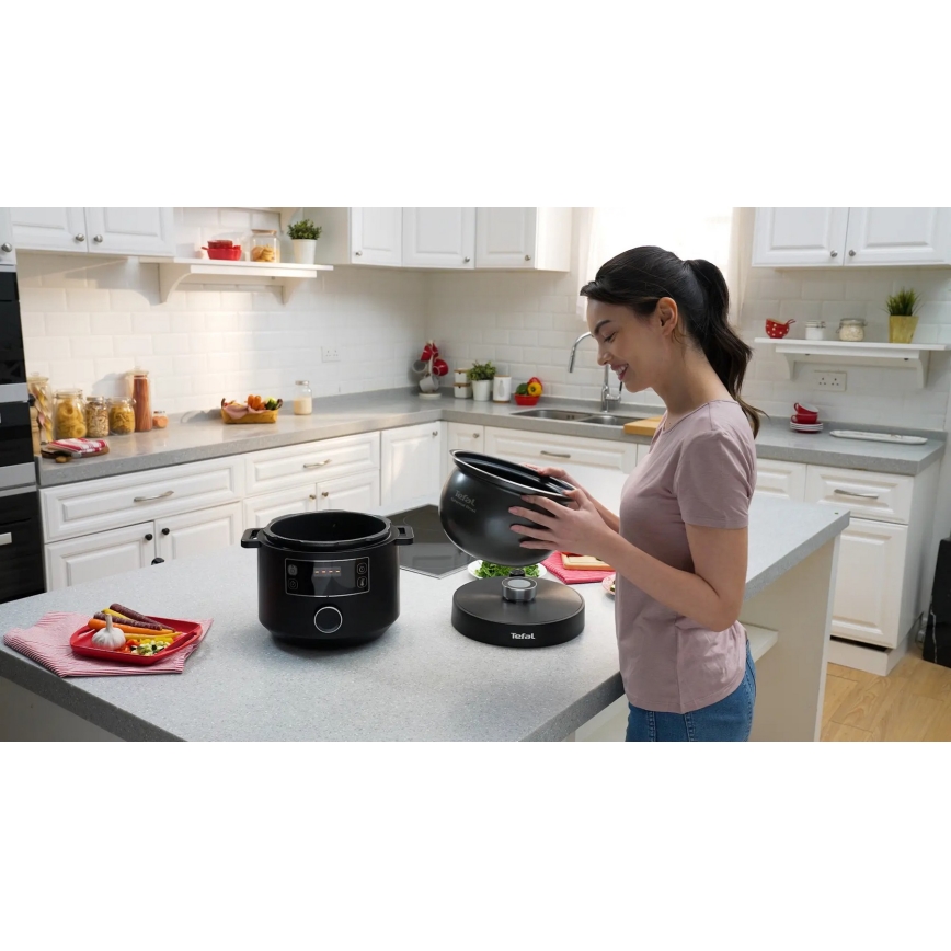 Tefal - Многофункциональная электрическая кастрюля TURBO CUISINE 4,8 л 1090W/230V черный