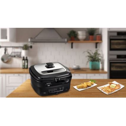 Tefal - Мультипечь 2 л VERSALION DE LUXE 7в1 1600W/230V черный