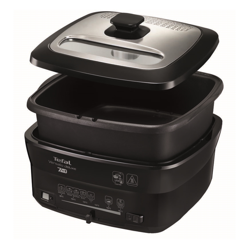 Tefal - Мультипечь 2 л VERSALION DE LUXE 7в1 1600W/230V черный