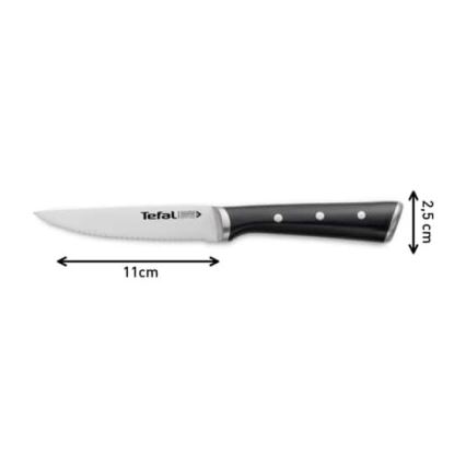 Tefal - НАБІР 4x Ніж для стейка з нержавіючої сталі ICE FORCE 11 см глянцевий хром/чорний