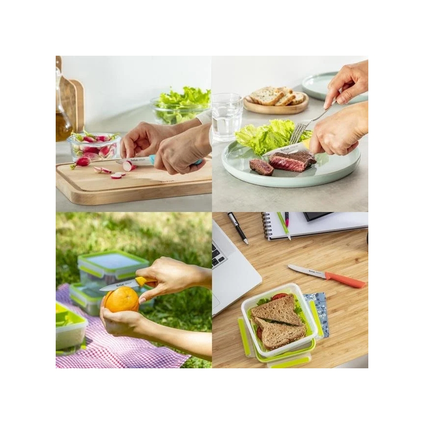 Tefal - Набір з 3-х ножів з нержавіючої сталі COLORFOOD