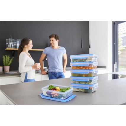 Tefal - набір із 6 контейнерів для продуктів 0,8 л MASTER SEAL FRESH синій