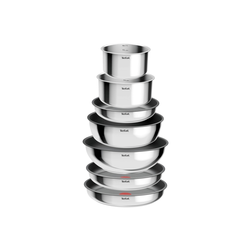 Tefal - Набір посуду 15 шт. INGENIO COOK з нержавіючої сталі