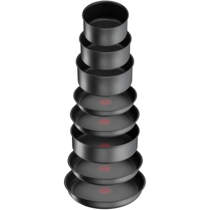 Tefal - Набір посуду 20 шт. INGENIO DAILY CHEF ON чорний