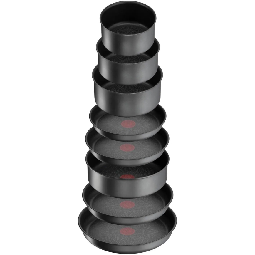 Tefal - Набір посуду 20 шт. INGENIO DAILY CHEF ON чорний