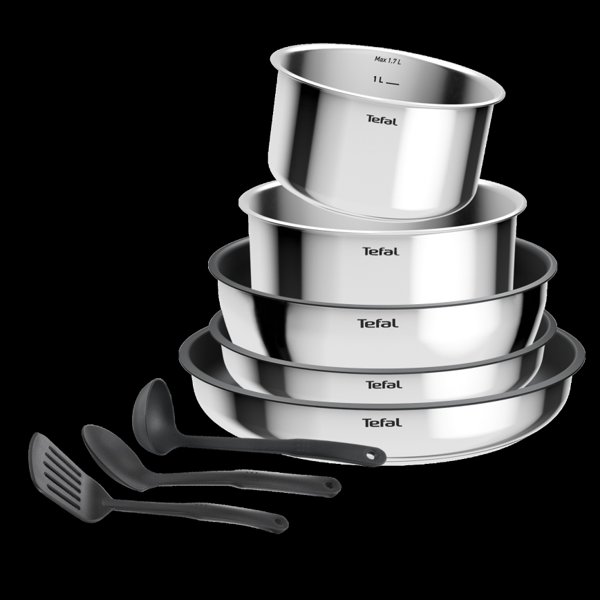Tefal - набір посуду INGENIO COOK, 9 предметів, із нержавіючої сталі