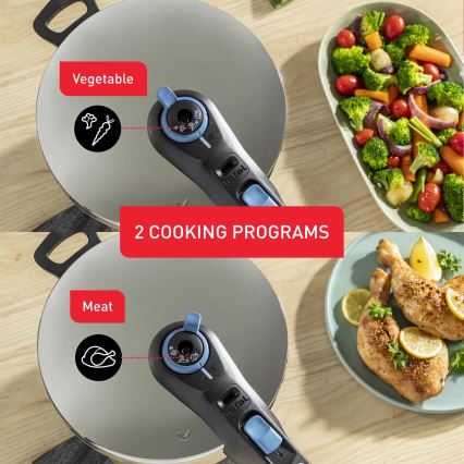 Tefal - Набір скороварок 4/6 л SECURE TRENDY з нержавіючої сталі