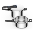 Tefal - Набір скороварок 4/6 л SECURE TRENDY з нержавіючої сталі