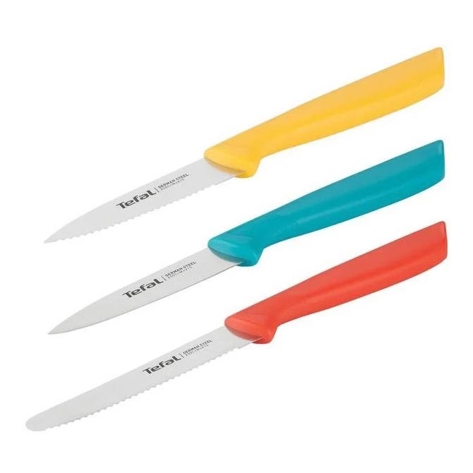 Tefal - Набір з 3-х ножів з нержавіючої сталі COLORFOOD