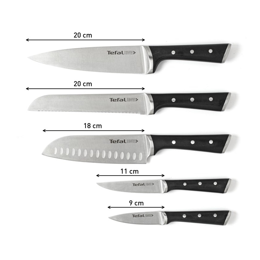 Tefal - Набір кухонних ножів з підставкою ICE FORCE 6 шт.