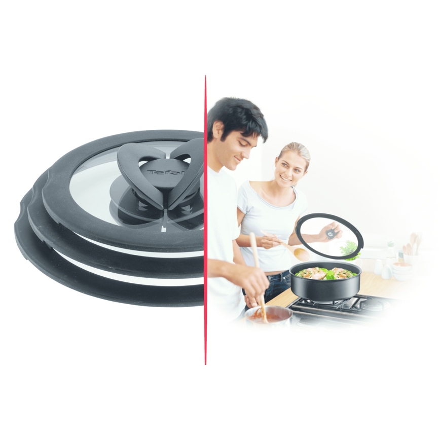 Tefal - Набор из 3 стеклянных крышек INGENIO