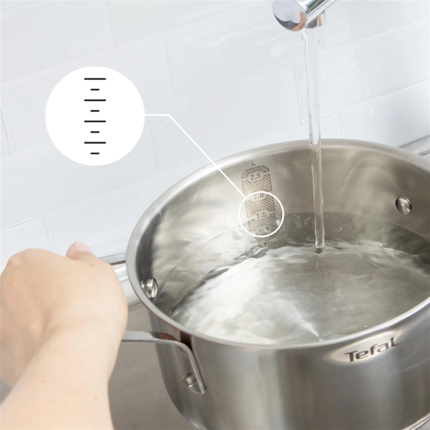 Tefal - набор из 3 кастрюль DELICIOUS из нержавеющей стали