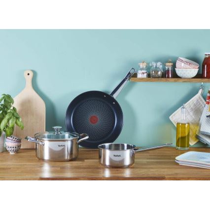 Tefal - Набор посуды 10 шт. COOK EAT нержавеющая сталь