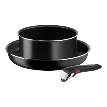 Tefal - Набор посуды 3 шт. INGENIO EASY COOK & CLEAN BLACK