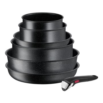 Tefal - Набор посуды 7 шт. INGENIO BLACK STONE