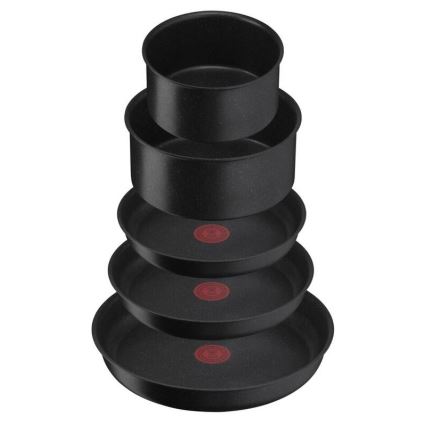 Tefal - Набор посуды 8 шт. INGENIO BLACK STONE