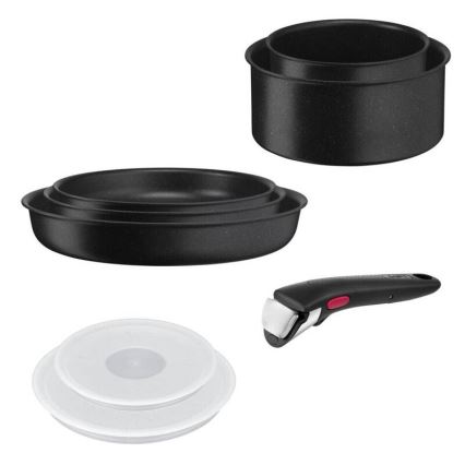Tefal - Набор посуды 8 шт. INGENIO BLACK STONE