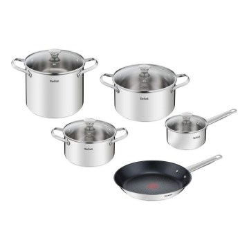 Tefal - Набор посуды 9 шт. COOK EAT нержавеющая сталь
