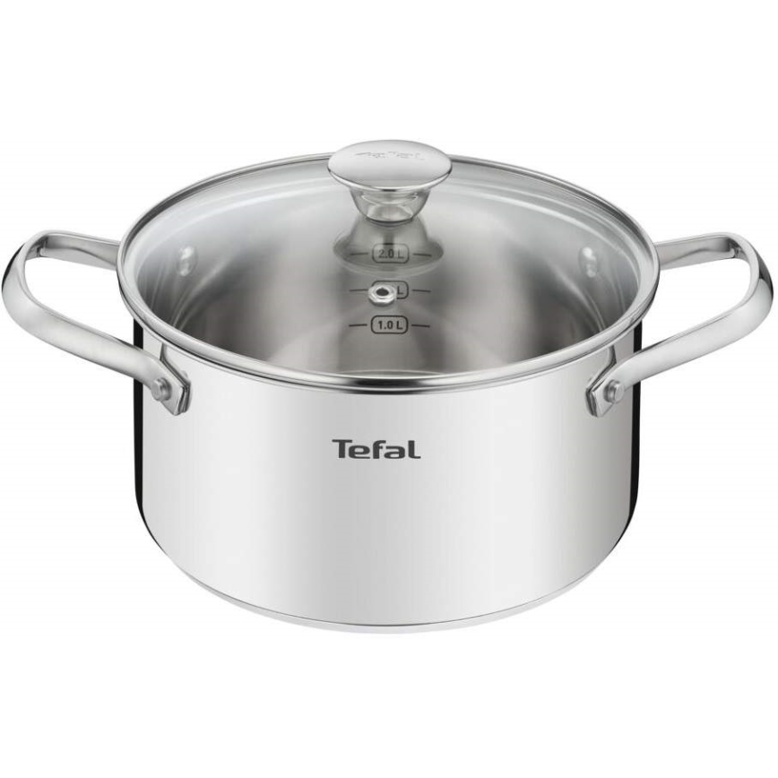 Tefal - Набор посуды 9 шт. COOK EAT нержавеющая сталь