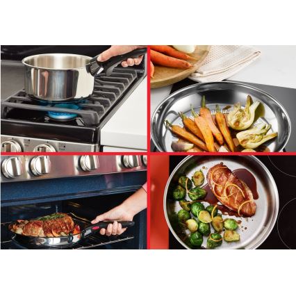 Tefal - набор посуды INGENIO COOK, 3 предмета, нержавеющая сталь