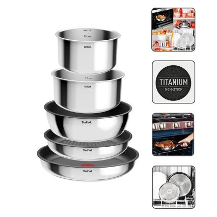 Tefal - Набор посуды INGENIO COOK, 9 предметов, из нержавеющей стали