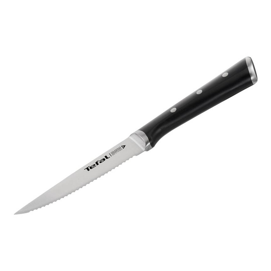 Tefal - набор стейковых ножей из нержавеющей стали ICE FORCE, 11 см, блестящий хром/черный, 4 шт.
