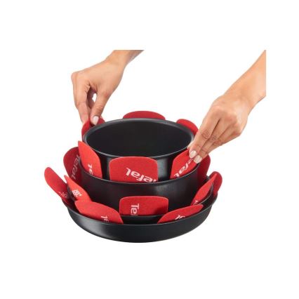 Tefal - Набор защитных накладок для кастрюль 4 шт. INGENIO красный