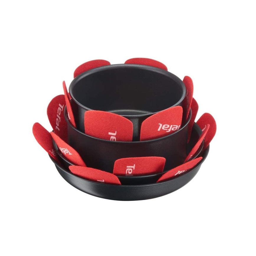 Tefal - Набор защитных накладок для кастрюль 4 шт. INGENIO красный