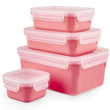 Tefal - Набор пищевых контейнеров 4 шт. MSEAL COLOR розовый