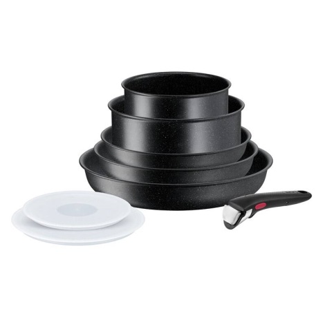Tefal - Набор посуды 8 шт. INGENIO BLACK STONE