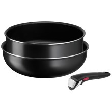 Tefal - Набор сковородок 3 шт. INGENIO EASY COOK & CLEAN BLACK