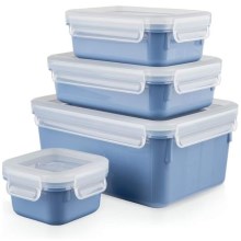 Tefal - Набір харчових контейнерів 4 шт. MSEAL COLOR синій