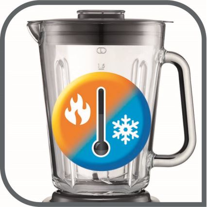 Tefal - Настільний блендер 2 л PERFECTMIX+ 1200W/230V матовий хром/чорний