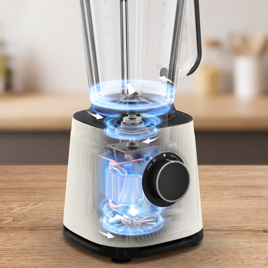 Tefal - Настільний блендер 2 л PERFECTMIX ESSENTIAL 1200W/230V білий