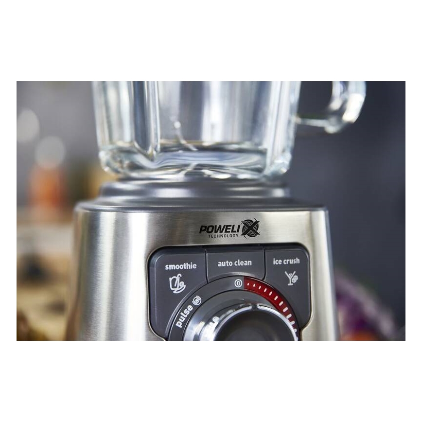 Tefal - Настольный блендер 2 л PERFECTMIX+ 1200W/230V матовый хром/черный