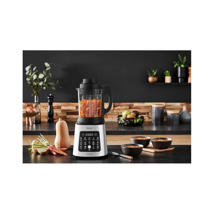 Tefal - Настольный блендер 2 л PERFECTMIX+ 1400W/230V матовый хром