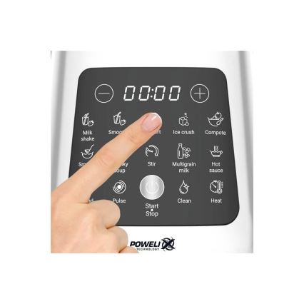 Tefal - Настольный блендер 2 л PERFECTMIX+ 1400W/230V матовый хром