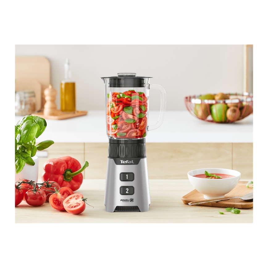 Tefal - Настольный блендер BLENDFORCE 400W/230V нержавеющая сталь/черный