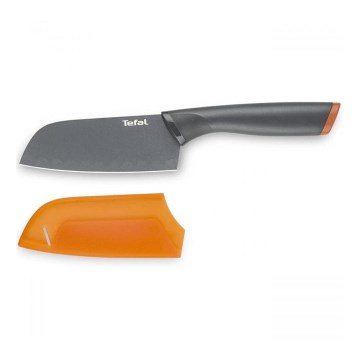 Tefal - Ніж з нержавіючої сталі santoku FRESH KITCHEN 12 см сірий/помаранчевий