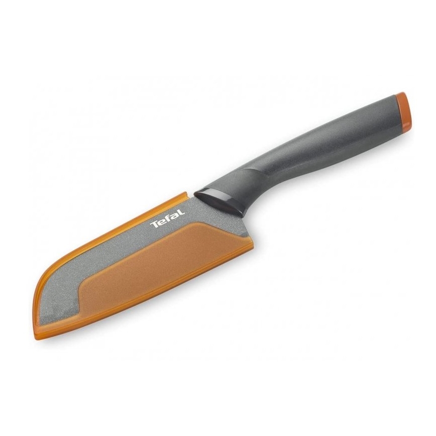 Tefal - Ніж з нержавіючої сталі santoku FRESH KITCHEN 12 см сірий/помаранчевий
