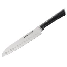 Tefal - Нож из нержавеющей стали Сантоку ICE FORCE 18 см хром/черный